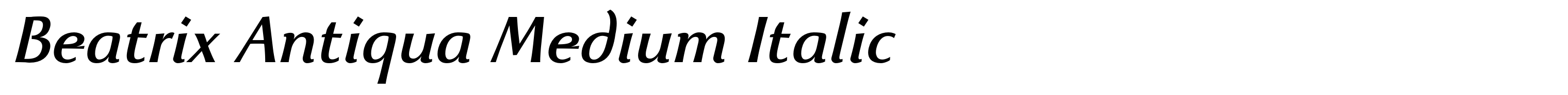 Beatrix Antiqua Medium Italic